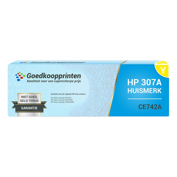 Huismerk voor HP 307A toner Geel (CE742A) 7.300 afdrukken main product photo
