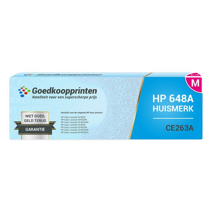 Huismerk voor HP 648A toner Magenta (CE263A) 11.000 afdrukken main product photo