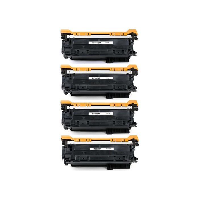 HP 654A toner cartridge / HP 654X toner cartridge Multipack - Huismerk set main product photo