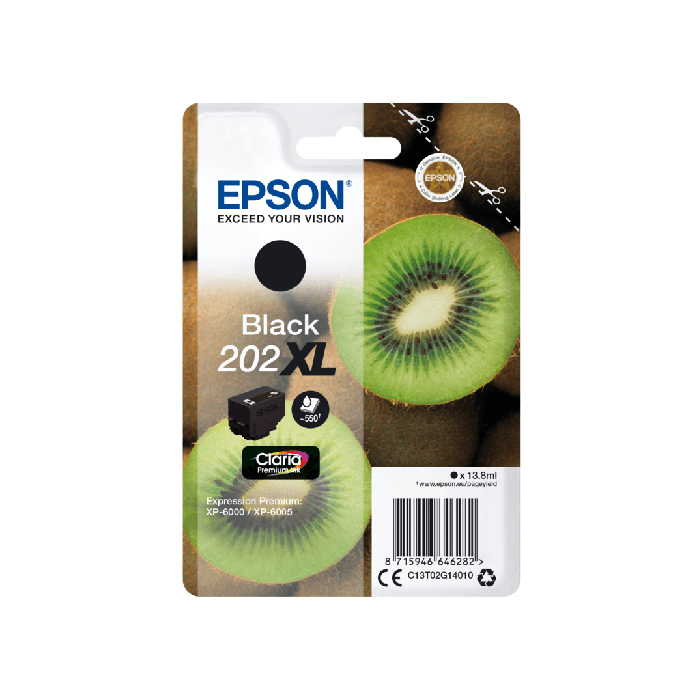 Epson 202XL inkt cartridge Zwart (C13T02G14010) 15ML - Origineel main product photo