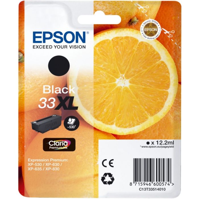 Epson T3351 inkt cartridge C13T33514010 (12,2 ML) Zwart - Origineel main product photo