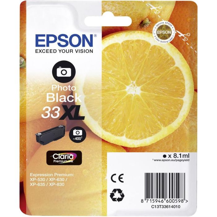 Epson T3361 inkt cartridge C13T33614010 (8,1 ML) Foto Zwart - Origineel main product photo