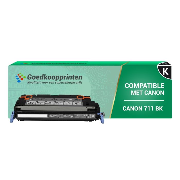 Canon 711BK toner cartridge Zwart (6.000 afdrukken) - Huismerk main product photo