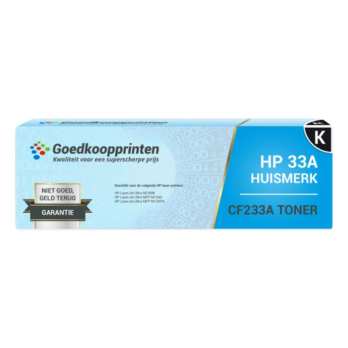 Huismerk voor HP 33A toner / HP CF233A toner cartridge Zwart - 2.300 afdrukken main product photo