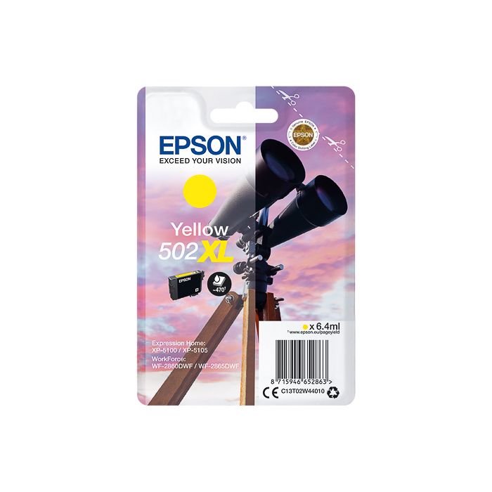 Epson C13T02W44010 inkt cartridge Geel (502XL) - Origineel main product photo