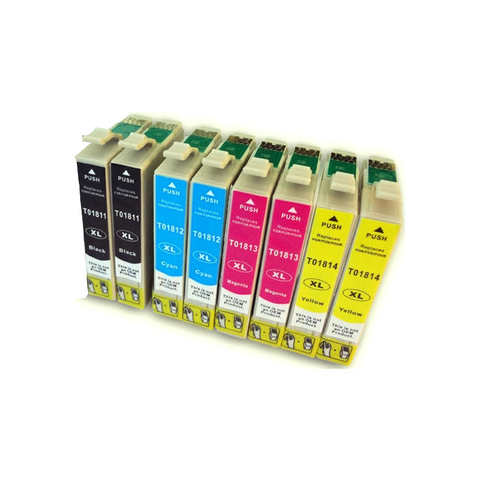 ACTIE: Epson T1816 inkt cartridge Multipack 8 st. (18XL) - Huismerk set main product photo