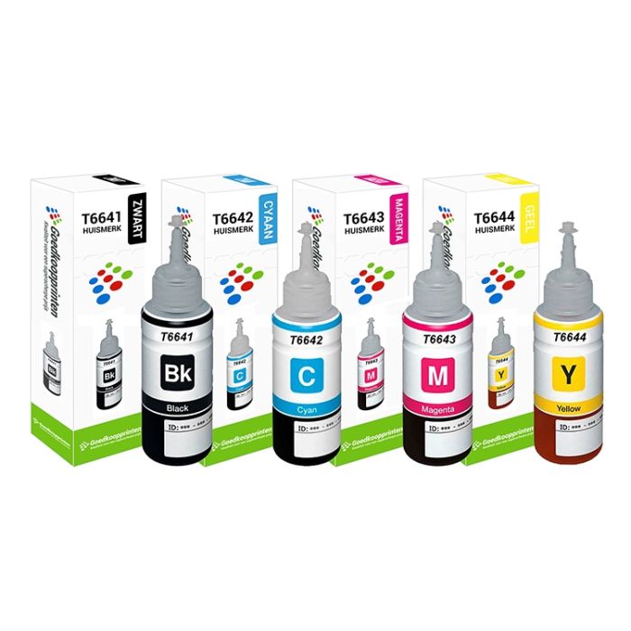 Huismerk voor Epson T6641-6644 inkt cartridge Multipack - Ecotank set main product photo