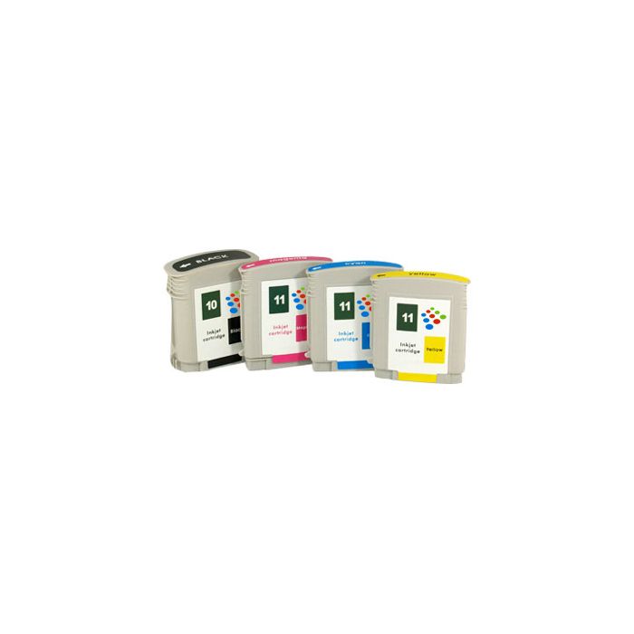 Huismerk voor HP 10 & HP 11 actie set C4844A, C4836A, C4837A en C4838A inktcartridges Multipack main product photo