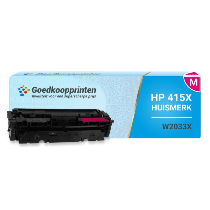 Huismerk voor HP 415X toner (W2033X) Magenta (MET CHIP) hoge capaciteit main product photo