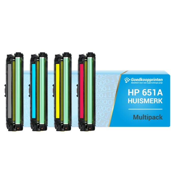 Huismerk voor HP 651A toner cartridge Multipack C,M,Y,K (13.500 afdrukken) set main product photo