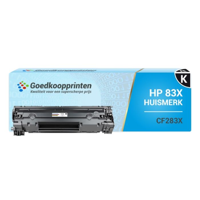 Huismerk HP 83X toner / HP CF283X toner Zwart (2.200 afdrukken) main product photo