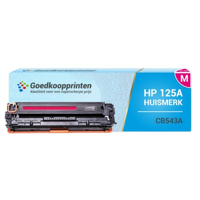 Huismerk HP CB543A (125A) toner cartridge Magenta - 1.800 afdrukken main product photo