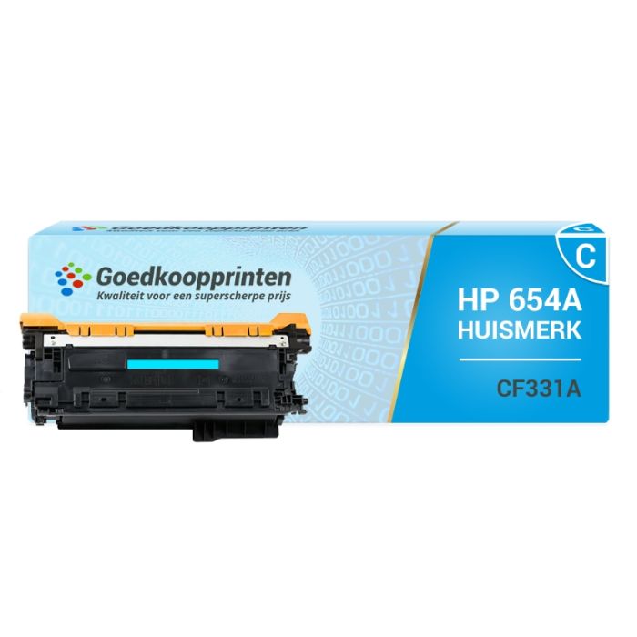 Huismerk voor HP CF331A toner cartridge (654 A) Cyaan - 16.000 afdrukken main product photo