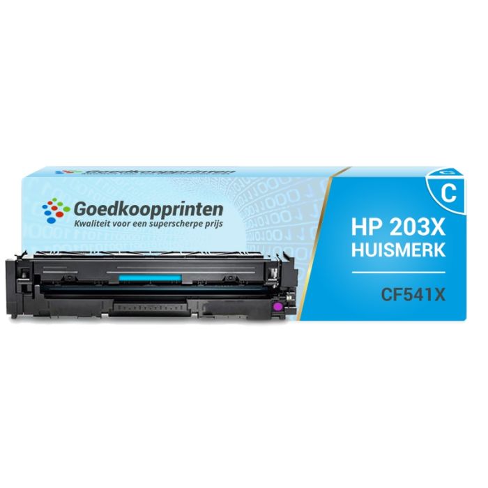 Huismerk voor HP CF541X toner cartridge (203X) Cyaan - 2.500 afdrukken main product photo