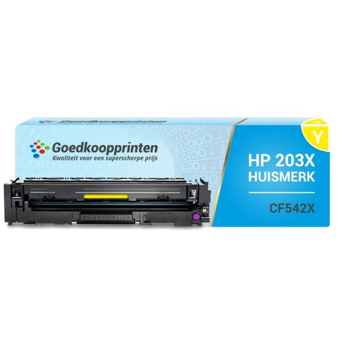 Huismerk voor HP CF542X toner cartridge (203X) Geel - 2.500 afdrukken main product photo