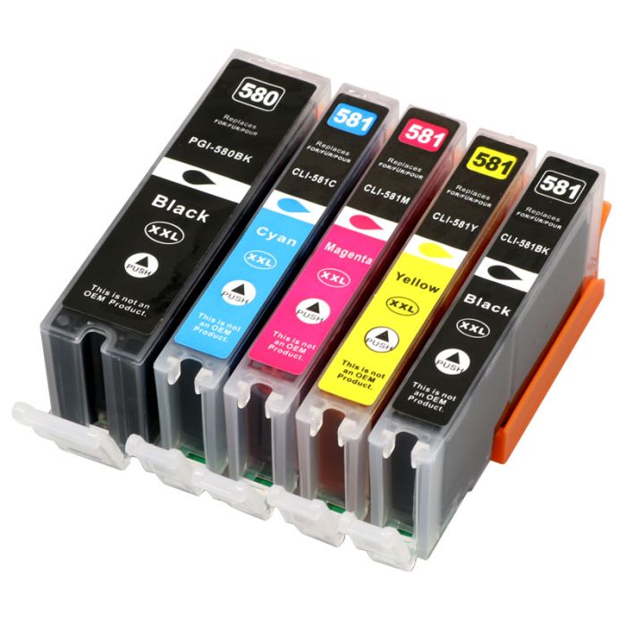 Canon PGI-580 / CLI-581 XXL inkt (5-pack) set - Huismerk main product photo