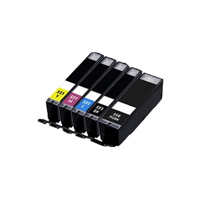 Canon PGI-550 inkt / Canon CLI-551 inkt cartridge Multipack - Huismerk set (5st.) main product photo