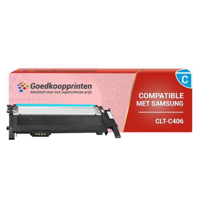 Samsung CLT-C406S toner Cyaan (1.000 afdrukken) - Huismerk main product photo