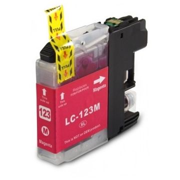 Brother LC-123M inkt cartridge Magenta (10ML) - Huismerk