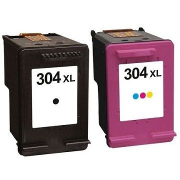 Huismerk voor HP 304XL inkt cartridges Multipack (2 x meer inkt) 18 ML / 18 ML