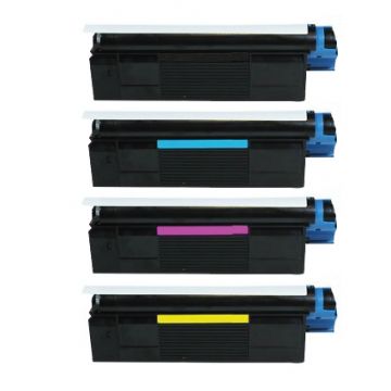 OKI C5200 / 42127408, 07, 06, 05 toner cartridges Multipack - Huismerk