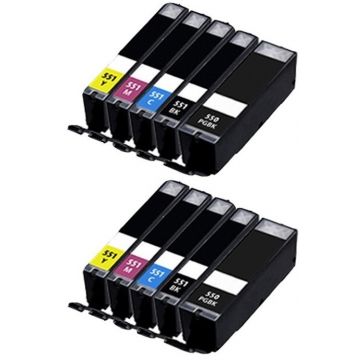 ACTIE: Canon PGI550 / CLI551 inkt cartridges Multipack (10 st) Huismerk