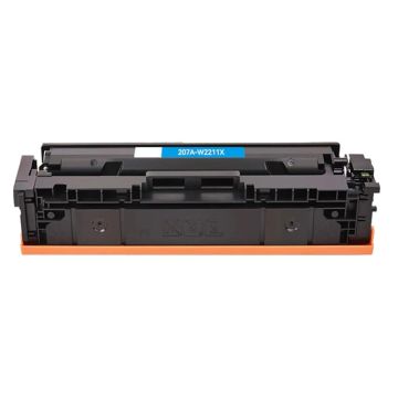 Huismerk HP 207X (W2211X) toner (MET CHIP) Cyaan Hoge Capaciteit - Huismerk