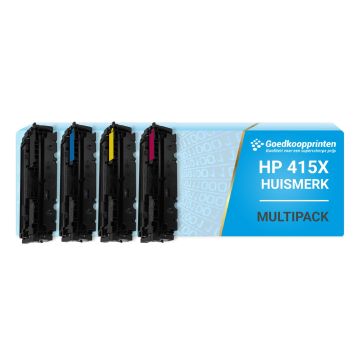 Huismerk voor HP 415X toner Multipack (MET CHIP) hoge capaciteit