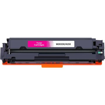 Huismerk voor HP 415X toner (W2033X) Magenta (MET CHIP) hoge capaciteit
