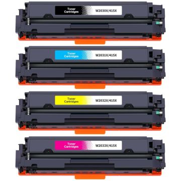 Huismerk voor HP 415X toner Multipack (MET CHIP) hoge capaciteit