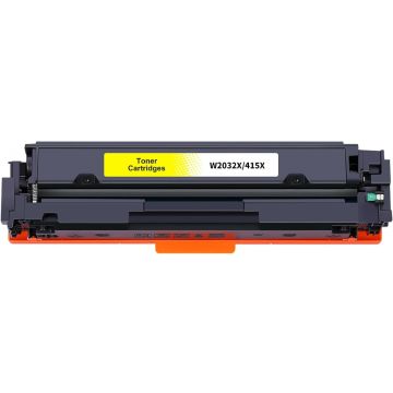 Huismerk voor HP 415X toner (W2032X) Geel (MET CHIP) hoge capaciteit