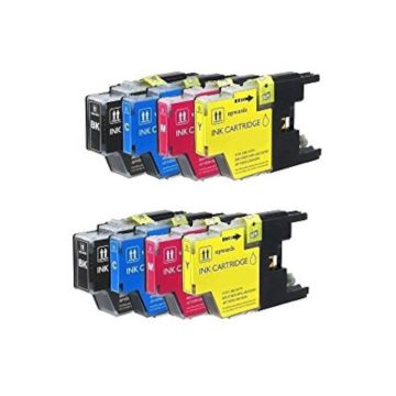 Huismerk Brother LC-1280 inkt cartridges 2 x 4 Kleuren Multipack (96 ml)