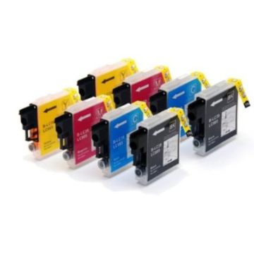 Huismerk Brother LC-985 inkt cartridges 2 x 4 Kleuren Multipack (170 ml)