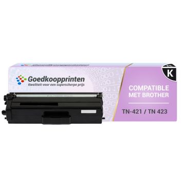 Brother TN-421BK toner / Brother TN-423BK toner cartridge Zwart (6.500 afdrukken) - Huismerk