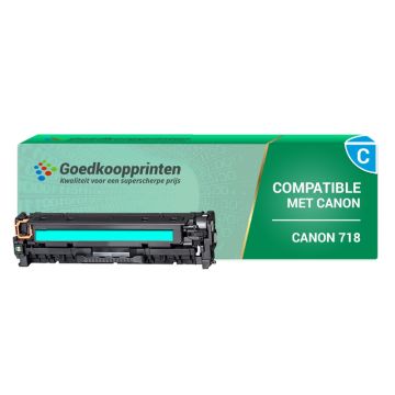 Canon 718C toner cartridge Cyaan (2.800 afdrukken) - Huismerk