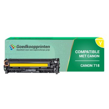 Canon 718Y toner cartridge Geel (2.800 afdrukken) - Huismerk