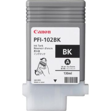 Canon PFI-102BK inkt cartridge Zwart (130ML) - Huismerk