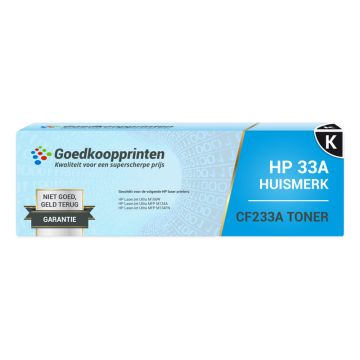 Huismerk voor HP 33A toner / HP CF233A toner cartridge Zwart - 2.300 afdrukken Huismerk voor HP 33A toner / HP CF233A toner cartridge Zwart - 2.300 afdrukken