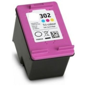 Huismerk HP 302XL (F6U67AE) inkt cartridge Kleur (2x meer inkt) 19 ML