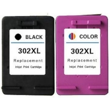 Huismerk HP 302XL inkt cartridges Multipack Zwart (20 ml) en Kleur (19 ml)