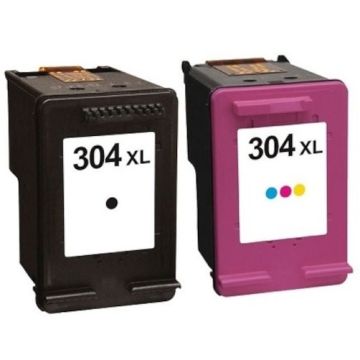 Huismerk HP 304XL inkt cartridges Multipack Zwart (20 ml) en Kleur (19 ml)