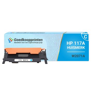 Huismerk voor HP 117A toner Cyaan (W2071A) - 1300 afdrukken