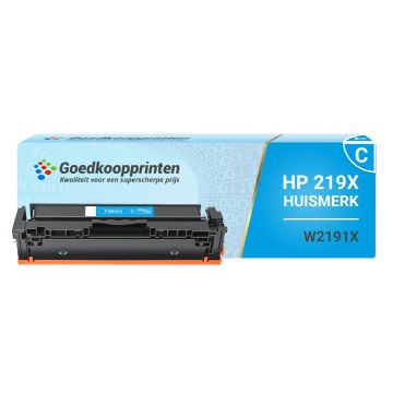 Huismerk voor HP W2191X (219X) toner Cyaan MET CHIP hoge capaciteit