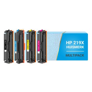 Huismerk voor HP 219X toner Multipack (MET CHIP) hoge capaciteit