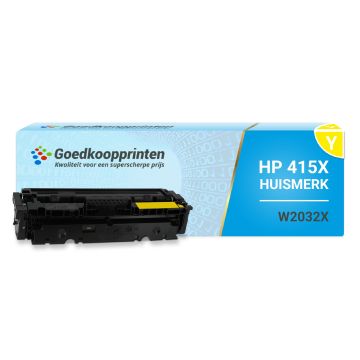 Huismerk voor HP 415X toner (W2032X) Geel (MET CHIP) hoge capaciteit