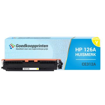Huismerk voor HP CE312A toner Geel - 1.250 afdrukken