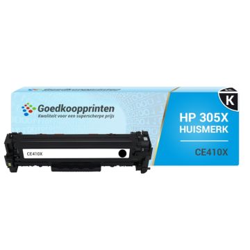 Huismerk HP CE410X (305X) toner Zwart - 3.500 afdrukken
