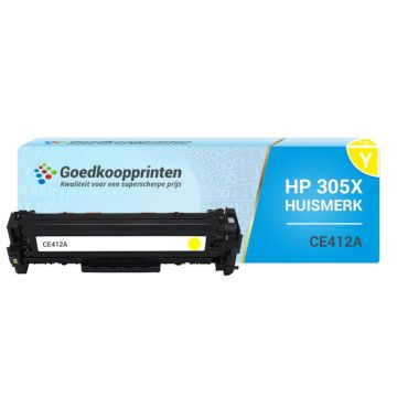 Huismerk HP CE412A (305A) toner Geel - 2800 afdrukken