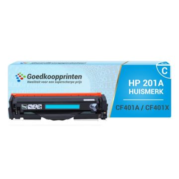 Huismerk HP CF401A toner / HP CF401X toner Cyaan (2.400 afdrukken)