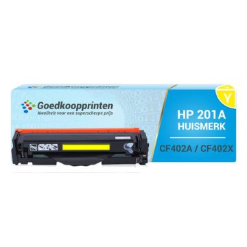 Huismerk HP CF402A toner / HP CF402X toner cartridge Geel (2.400 afdrukken)